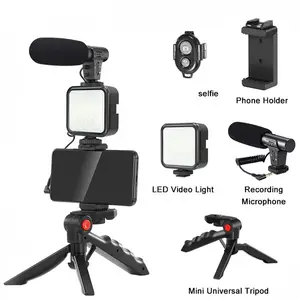 Nieuwe Hot Draagbare Vlogging Kit Video Maken Apparatuur Met Statief Bt Controle Voor Slr Camera Smartphone Youtube Fotografie