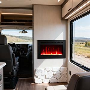 30 "32" आधुनिक सजावटी सस्ती दीवार में बनाया गया है आरवी के लिए हीटर इलेक्ट्रिक फायरप्लेस - Product Image 6