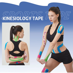 Nastro Kinesiologico Impermeabile e Antitraspirante in Cotone 7,5cm*5m con Motivo Stampato, Forte Tenuta per Sport Unisex, Fitness, Corsa, Nuoto - Product Image 3
