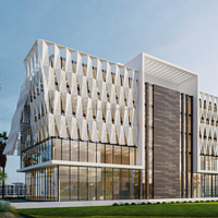 Revêtement mural extérieur en aluminium de conception contemporaine pour façades