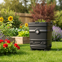 Composteur thermique 260L pour déchets de jardin - Matériel d'isolation extérieur - Compostage accéléré - Grand bac à compost