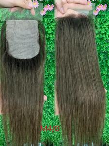 Fermeture de base en soie prête à expédier pour système d'intégration de maille Topper de base en soie de cheveux humains vierges européens pour les femmes maille pour les cheveux - Product Image 3