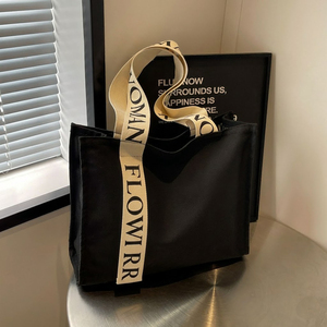 Nouveau style Sacs fourre-tout en toile à usage intensif, sac à main de haute qualité à bandoulière avec fermeture éclair Sac fourre-tout en toile de coton - Product Image 2