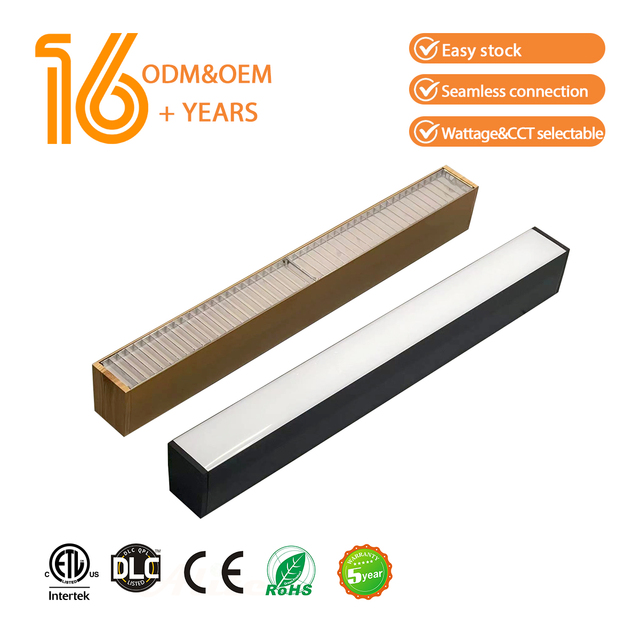 Aluminum Diffuser Suspended LED Linear Track Light with Anti-Glaring IP44