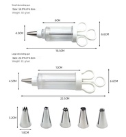 Ensemble d'outils de pâtisserie, pistolet à biscuits, seringues en plastique pour la décoration de gâteaux avec embouts en acier inoxydable pour la fabrication de biscuits