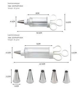 Ensemble d'outils de pâtisserie, pistolet à biscuits, seringues en plastique pour la décoration de gâteaux avec embouts en acier inoxydable pour la fabrication de biscuits - Product Image 4