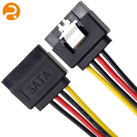 Kabel Ekstensi SATA Power Direct-Connect PVC Universal untuk PC Host Server Perangkat SATA Ekspansi Catu Daya Panjang 1m