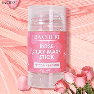 ODM Private Label Hydrating Pink Organic Clay Facial Rose Face Stick Mask Clay Maskstick Mask Stick