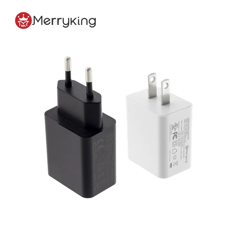 Merryking vendita calda EU Plug Nom GS EAC caricabatterie veloce tipo C caricatore portatile USB-C per batteria ricaricabile