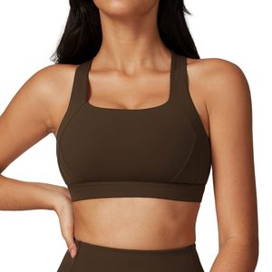 Femmes mince haute élastique doux dos croix sport soutien-gorge à bretelles rembourré athlétique haut d'entraînement sport soutien-gorge Fitness femmes Yoga porter - Product Image 4