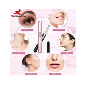 Tondeuse à sourcils rechargeable à prix réduit, tondeuse à cheveux électrique colorée 2 en 1, stylo pour homme, lame plate, rasoir épilateur - Product Image 3