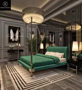 Di alta qualità in ottone divano Villa mobili oro italiano di lusso in velluto verde poltrona <span class=keywords><strong>e</strong></span> soggiorno divano Set - Product Image 4