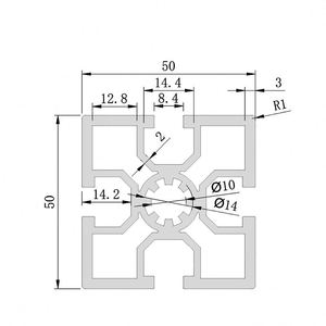 Profilé d'angle en alliage d'aluminium série 6000 industriel, norme nationale GB5050L, tempérage T5 épaissi, ligne de découpe - Product Image 3