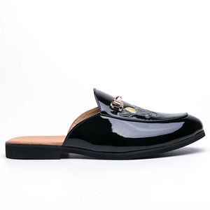 Zapatillas de cuero sin talón para hombre, estilo mocasín, ligeras, para exteriores, para las cuatro estaciones, talla grande, modelo 2026 - Product Image 4