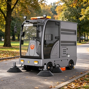 Balayeuse industrielle commerciale mécanique entièrement fermée CleanHorse M11 Ride-On, nouvelle, avec batterie 48V200Ah, <span class=keywords><strong>nettoyage</strong></span> 1500-2300mm - Product Image 4