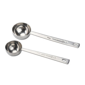 2 Juegos de Cucharas Medidoras de Metal Plateado, <span class=keywords><strong>Dos</strong></span> Cucharas de 15 ml y 30 ml, Cucharas Medidoras de Café de Acero Inoxidable - Product Image 4