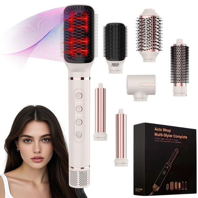 Air Styler 7 in 1 BLDC Hair Dryer 110000 RPM High Speed Negative Ionic Infrared Brush Auto Curling Styler Multi Styler