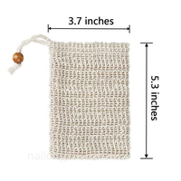 Sacs à savon personnalisés avec logo, en maille exfoliante, 100% sisal naturel, pochettes à savon, économiseurs de savon pour la douche, comme pour masser et exfolier
