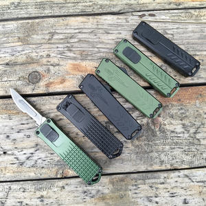 UK-5620 Coupeur de boîte rétractable automatique en alliage d'aluminium 10 pièces 23 lames couteau de rasoir <span class=keywords><strong>EDC</strong></span> à bouton-poussoir portable pour le camping en plein air - Product Image 5