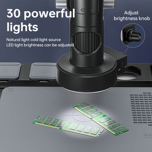 <span class=keywords><strong>Microscope</strong></span> numérique Factory 318-C 1600x avec 8 LED, résolution HD 12MP, écran 10,1 pouces, compatible PC, pour travaux de maintenance - Product Image 4