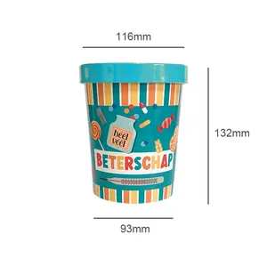 Free sample large size cardboard paper taza de papel para helado gelato ice cream cup 1000 ml