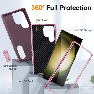 Custodia protettiva resistente antiurto antigraffio resistente 3 in 1 per <span class=keywords><strong>Samsung</strong></span> Galaxy S25 S24 S23 <span class=keywords><strong>S22</strong></span> <span class=keywords><strong>Ultra</strong></span> FE + cavalletto - Product Image 2