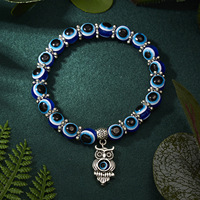 Bracelet Unisexe en Alliage Fait Main, Créatif et Tendance, avec Œil Turc Bleu Porte-Bonheur, pour Dropshipping de Bijoux HQ