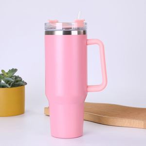 Double Wall Car H1.0 <b>Handle</b> <b>Tumbler</b> <b>40oz</b> Mug Lid Straw Anti-Slip OEM ODM Custom Design Logo - Product Image 5