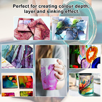 Ensemble d'encre à alcool professionnelle de 24 couleurs, encre à alcool transparente, pigment époxy, encre à alcool pour la peinture sur ongles, fabrication de résine