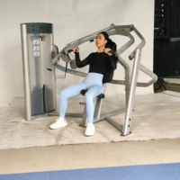 Peralatan Kebugaran Profesional untuk Penggunaan di Gym, Mesin Multifungsi Adjustable Pin Loaded Multi-Press untuk Latihan Bahu/Dada