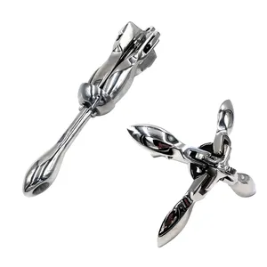 New High Polished AISI316 Stainless Steel Folding Grapnel Anchor Fashion Marine Boat Hardware For Boats