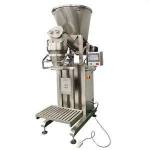 Industrial Easy Operating Stainless Steel Semi Automatic 25kg Soy Milk Tea Weighing Bag Powder Auger Filler