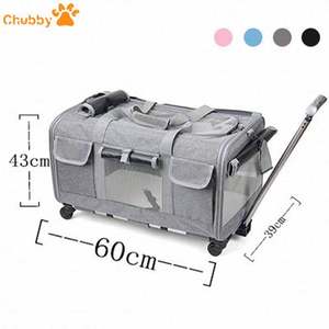 Carrito de Viaje para Mascotas con Ruedas, Diseño de Lujo, Precio de Fábrica 2025, para Perros y Gatos - Product Image 2