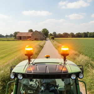 Feu <span class=keywords><strong>clignotant</strong></span> à montage sur tuyau DIN pour <span class=keywords><strong>tracteur</strong></span> approuvé ECE R65 pour machine <span class=keywords><strong>agricole</strong></span> à usage intensif - Product Image 1
