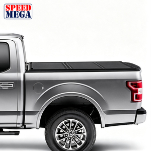 Flush Mount Hard Tri-Fold Tonneau Cover for Ford F-150 5.5ft, <b>Low</b> Profile Aluminum <b>Bed</b> Cover Waterproof, Rack Compatible - Product Image 2