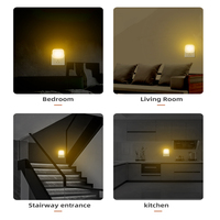 Veilleuse LED moderne en ABS avec capteur crépusculaire pour chambre, toilettes, escaliers et couloirs, à brancher – Vente en gros