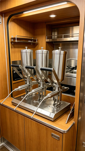 Machine manuelle à 3 réservoirs pour le remplissage de beignets et churros, en acier inoxydable de qualité alimentaire, injecteur de confiture de fruits, crème et sauce chocolat pour boulangerie - Product Image 4