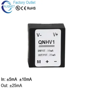 直流电压传感器QNHV1输入5mA 10mA输出25mA 110V 220V PCB交流电压传感器工厂电流变送器供应商