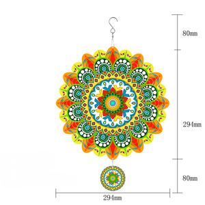 Wholesale Garden Ornaments 3D Wind Spinner Mandala,Colorful Custom Shape Wind Spinners <b>Ball</b> Bearing Garden Decoration Mandala - Product Image 2