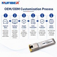Módulo Transceptor Ethernet 10G SFP+ de Cobre RJ45 10GBASE-T 100m, Plug and Play, Intercambiable en Caliente, Compatible con las Principales Marcas de Switches