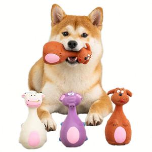 Nouveau jouet interactif pour chien en forme d'animal, brosse à dents pour chiot, jouet à mâcher en TPR pour chiens agressifs, jouet couineur pour animaux de compagnie - Product Image 1