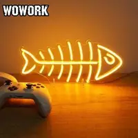 WOWORK 2022 drop shipping no MOQ indoor small decor acrylic custom 12V led neon sign light for home bar decoration
