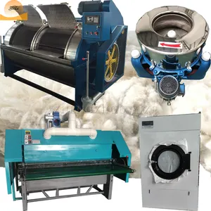 Industriale alpaca purificazione purga pulizia lavatrice grezzo lana di cammello lavaggio disidratazione linea di macchine di lavorazione della lana di pecora