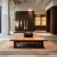 Boutiques de luxe ensembles magasins de vêtements affichage meubles armoire ouverte en métal noir