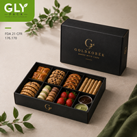 Boîte cadeau personnalisée pour pâtisseries avec séparateurs, emballage en papier alimentaire pour biscuits, pâtisseries, macarons, fruits, desserts