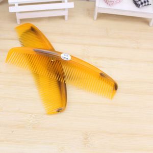 หวีผมเขาวัวมีความหนาและทนทานสีทึบสีเหลืองสำหรับใช้ในบ้าน - Product Image 2