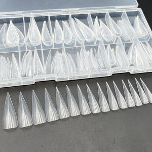 Novo Laranja Colorido Profundo Curvo Anéis Garra De Águia Ongles Cápsula Popits Dupla Forma Prego Moldes Dica - Product Image 4