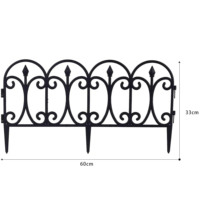 Panneaux décoratifs de jardin en résine noire et fer forgé, éléments paysagers pour pelouses et parterres de fleurs, clôture de bordure