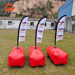 Bouées de course gonflables pour la natation, cylindre <span class=keywords><strong>gonflable</strong></span> avec drapeau de plage pour équipement de jeux aquatiques - Product Image 6