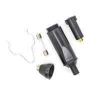 12V 24V noir mâle voiture allume-cigare prise chargeur adaptateur Jack connecteur véhicule accessoires avec fusible 10A